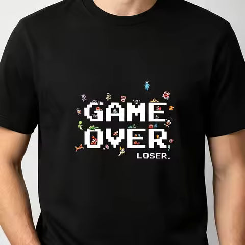 Game Over Pixel Retro Graphic Tee