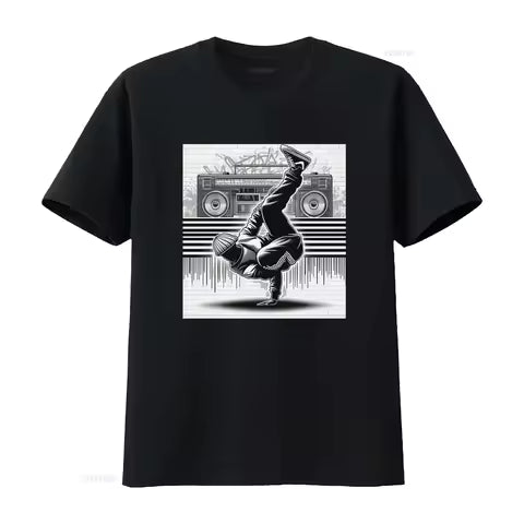 B-Boy Boombox Graffiti Graphic Tee