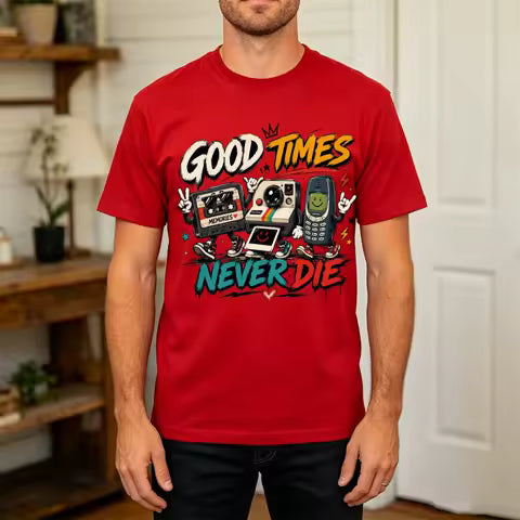 Retro Walkman Polaroid Graphic Tee