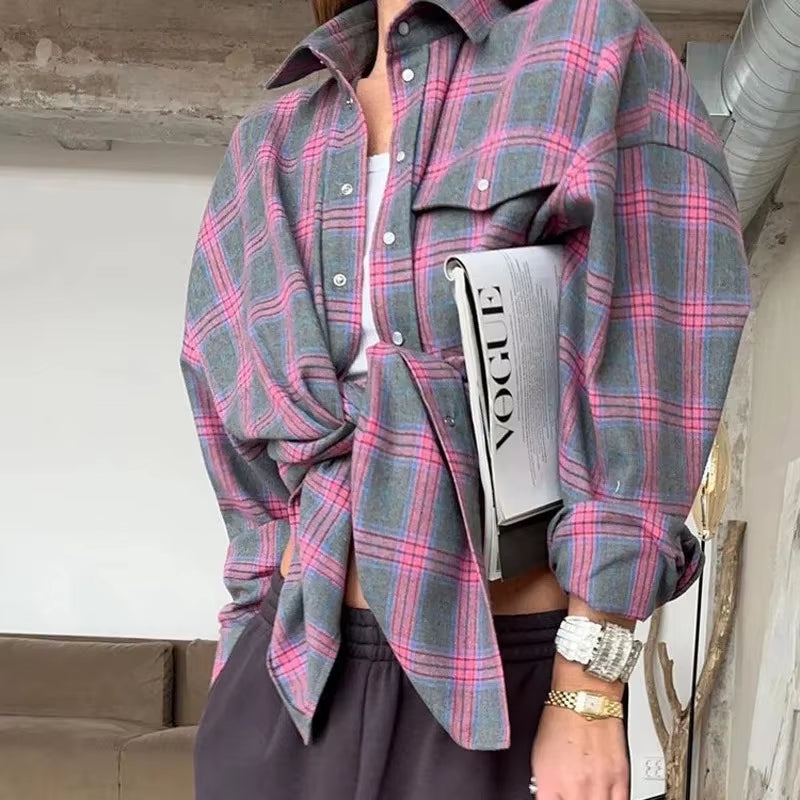 90s Plaid Overshirt — relaxed-fit product photo