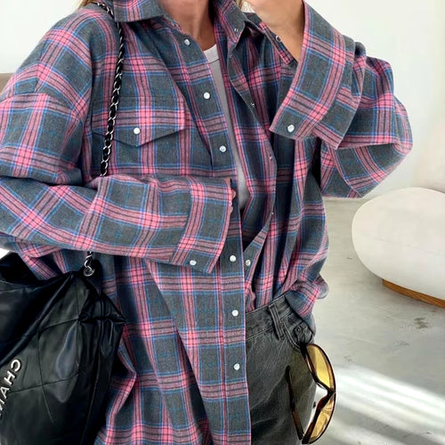 90s Plaid Overshirt — relaxed-fit product photo