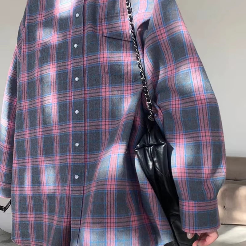 90s Plaid Overshirt — relaxed-fit product photo