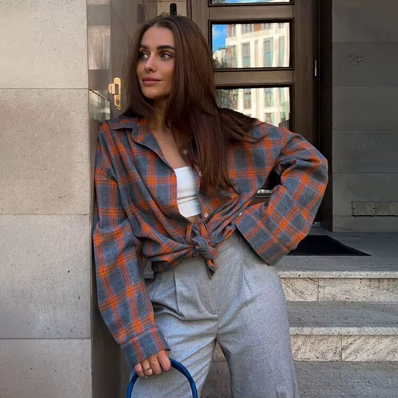 90s Plaid Overshirt — relaxed-fit product photo